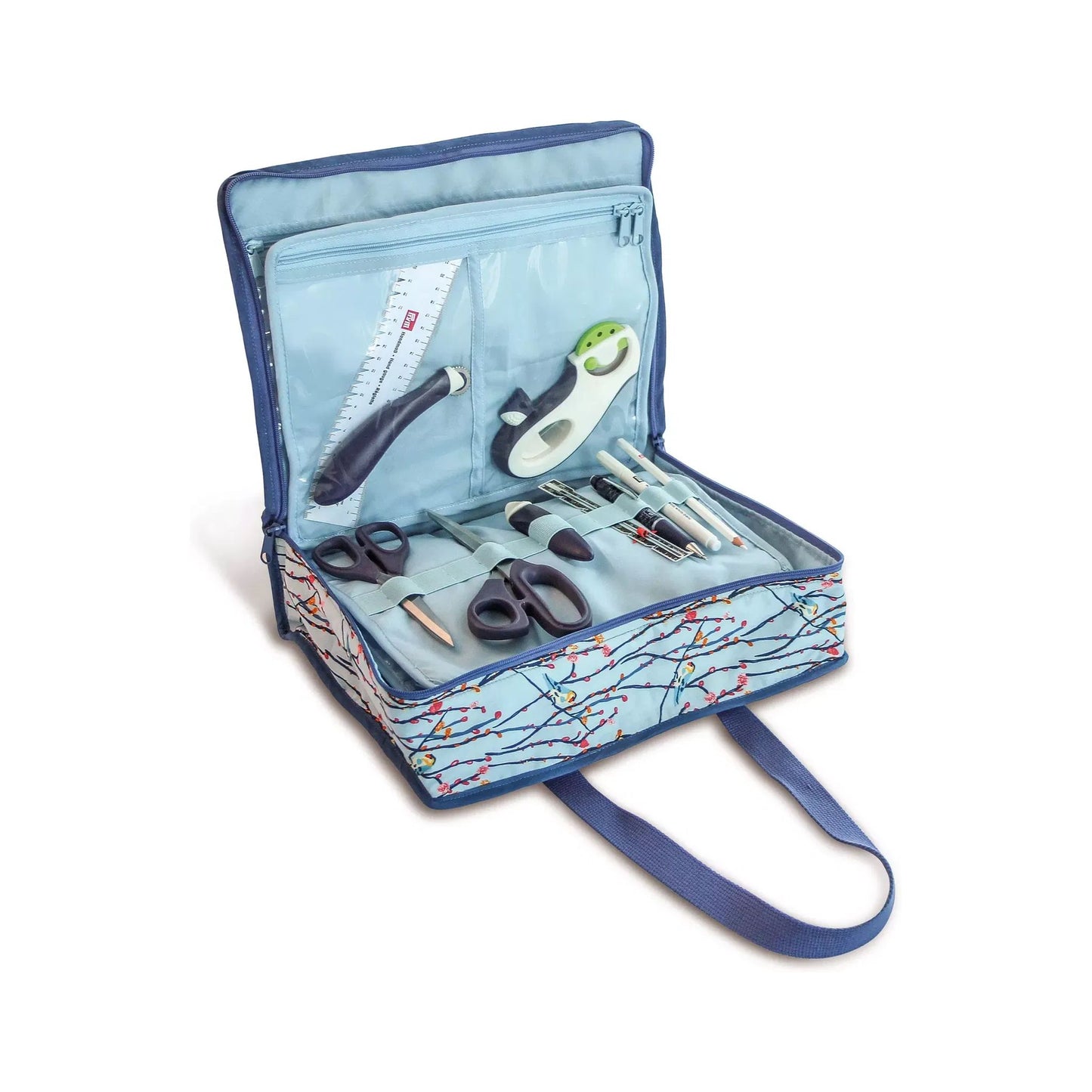 らくらく移動できるモバイル編み物バッグ 34 x 26 x 9.5cm|Prym:プリム