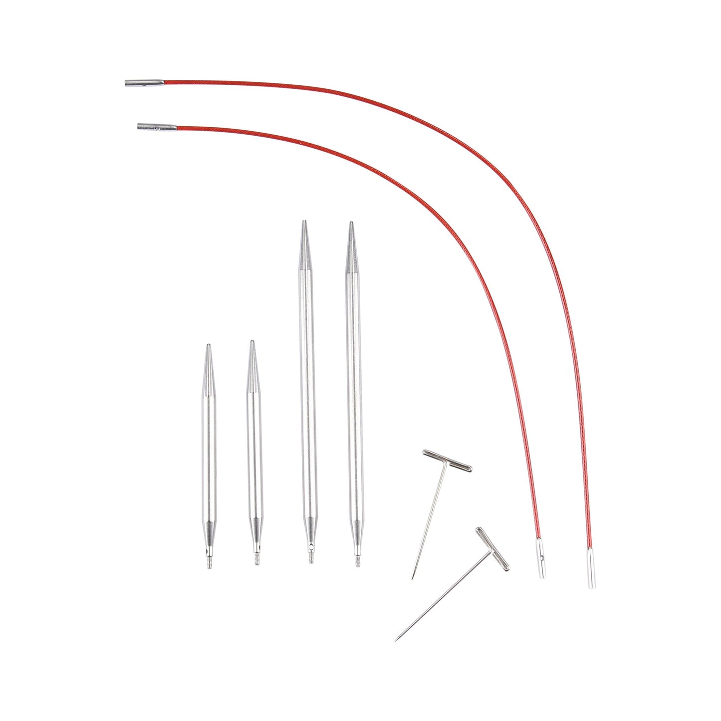 ChiaoGoo:チャオグー 付け替え針【ミニ】針先とケーブルのセット ソックス編み用 1.50mm-3.25mm