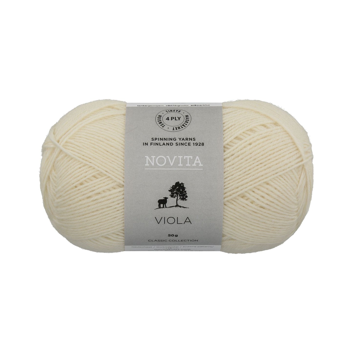 軽やかで美しい編み地、イギリス産ウールのソックヤーン|ヴィオラ 50g|NOVITA:ノヴィータ