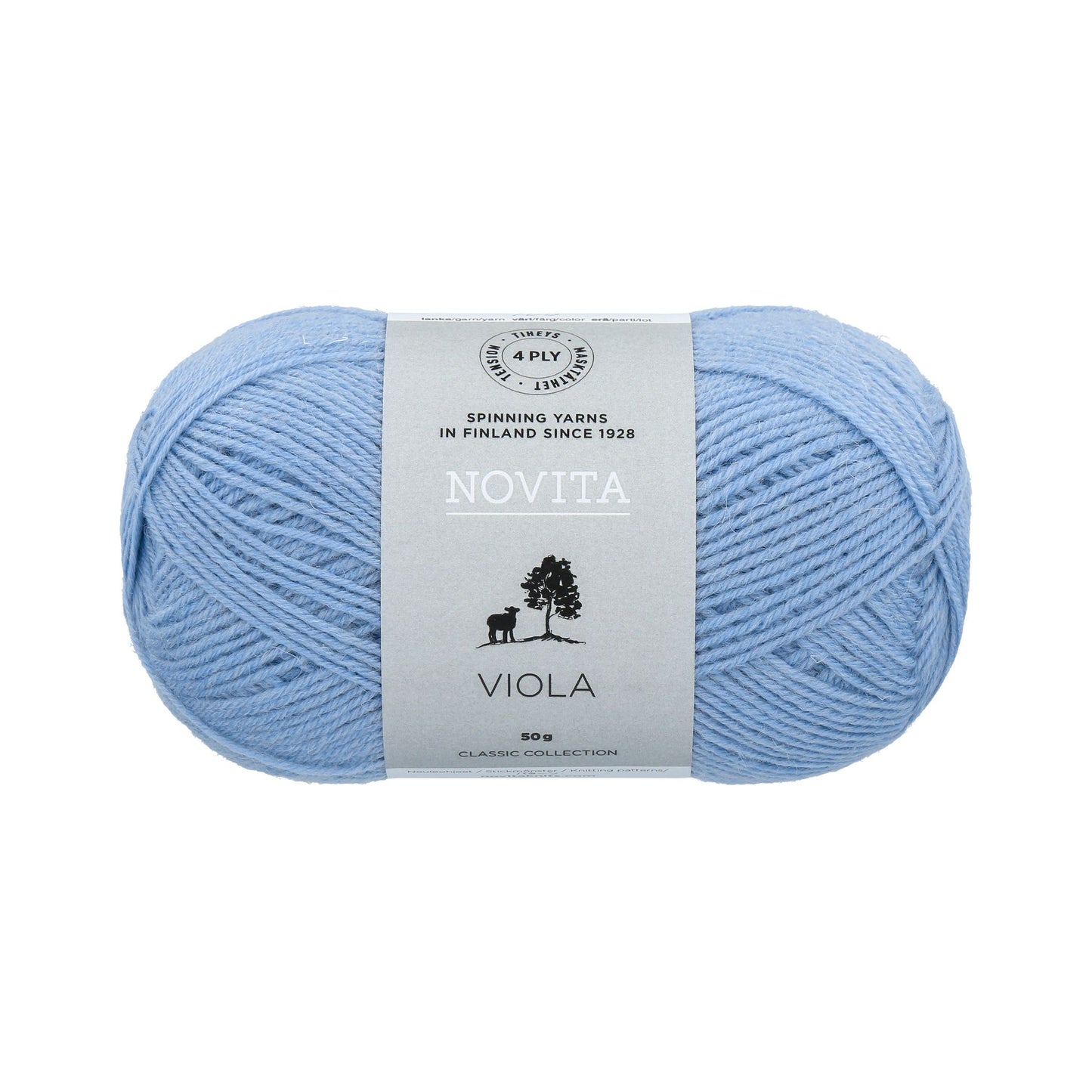 軽やかで美しい編み地、イギリス産ウールのソックヤーン|ヴィオラ 50g|NOVITA:ノヴィータ