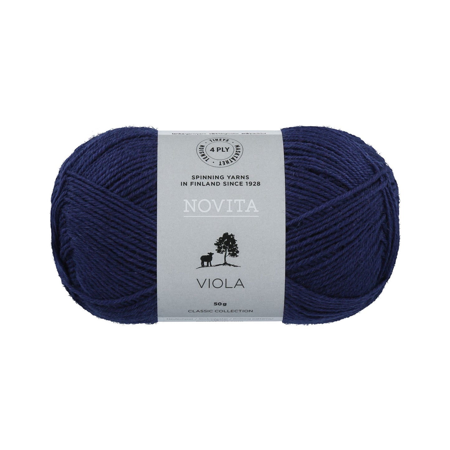 軽やかで美しい編み地、イギリス産ウールのソックヤーン|ヴィオラ 50g|NOVITA:ノヴィータ