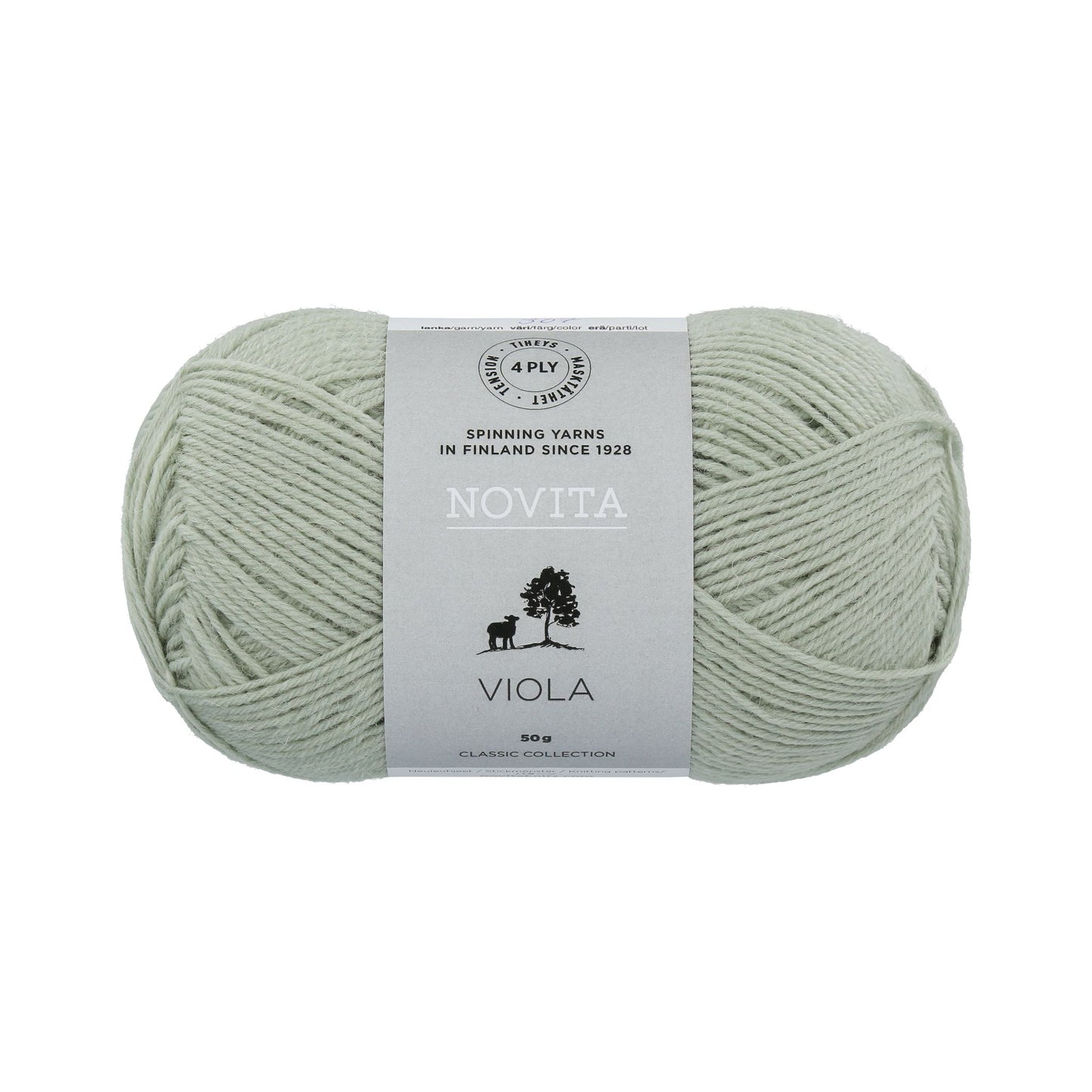 軽やかで美しい編み地、イギリス産ウールのソックヤーン|ヴィオラ 50g|NOVITA:ノヴィータ