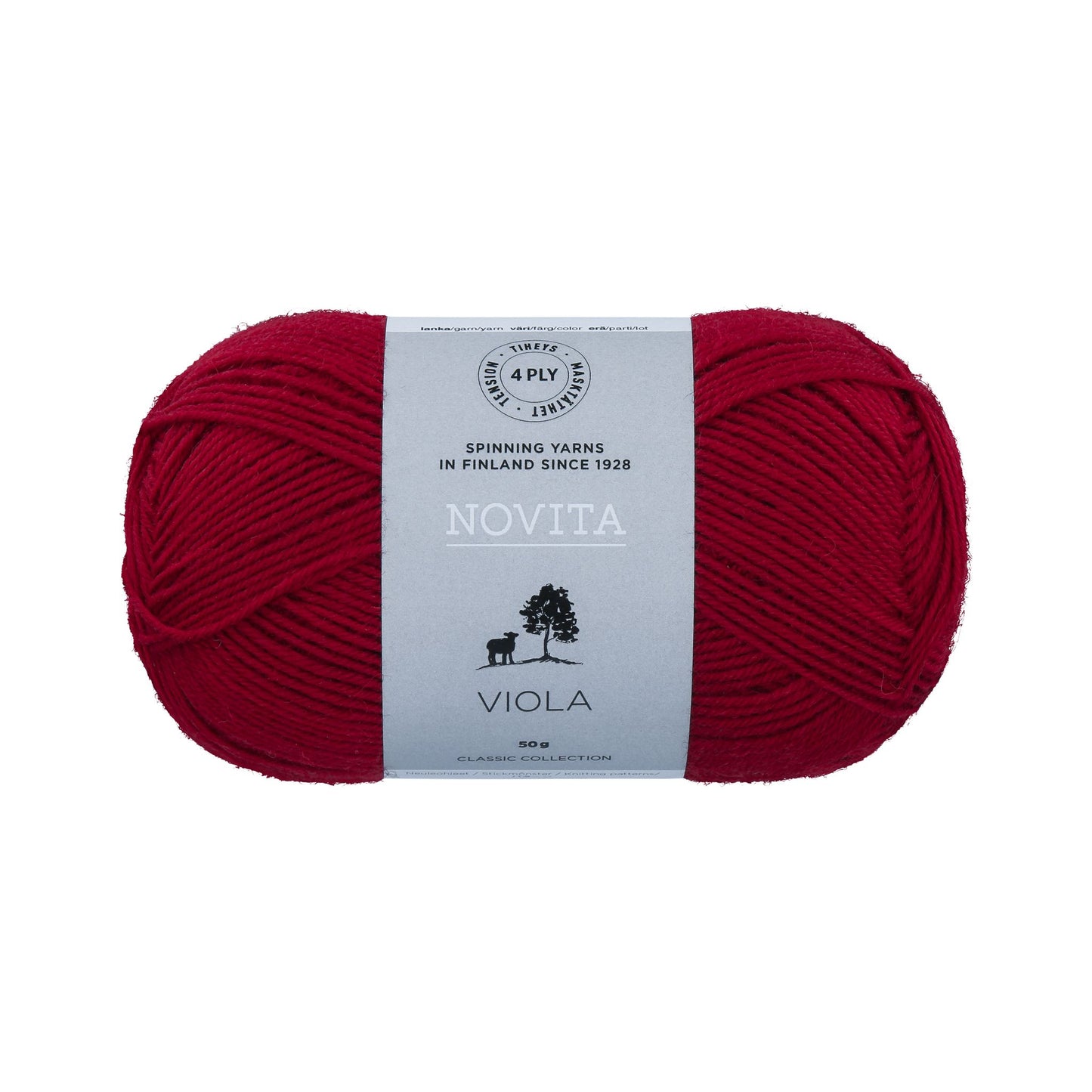 軽やかで美しい編み地、イギリス産ウールのソックヤーン|ヴィオラ 50g|NOVITA:ノヴィータ