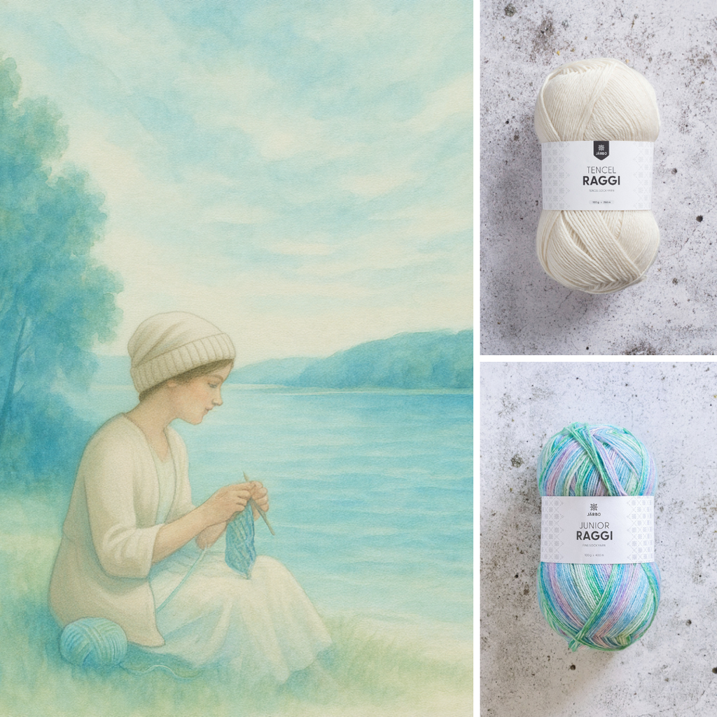 ソックヤーン2玉セレクション「北欧の彩り - 湖畔のそよ風」