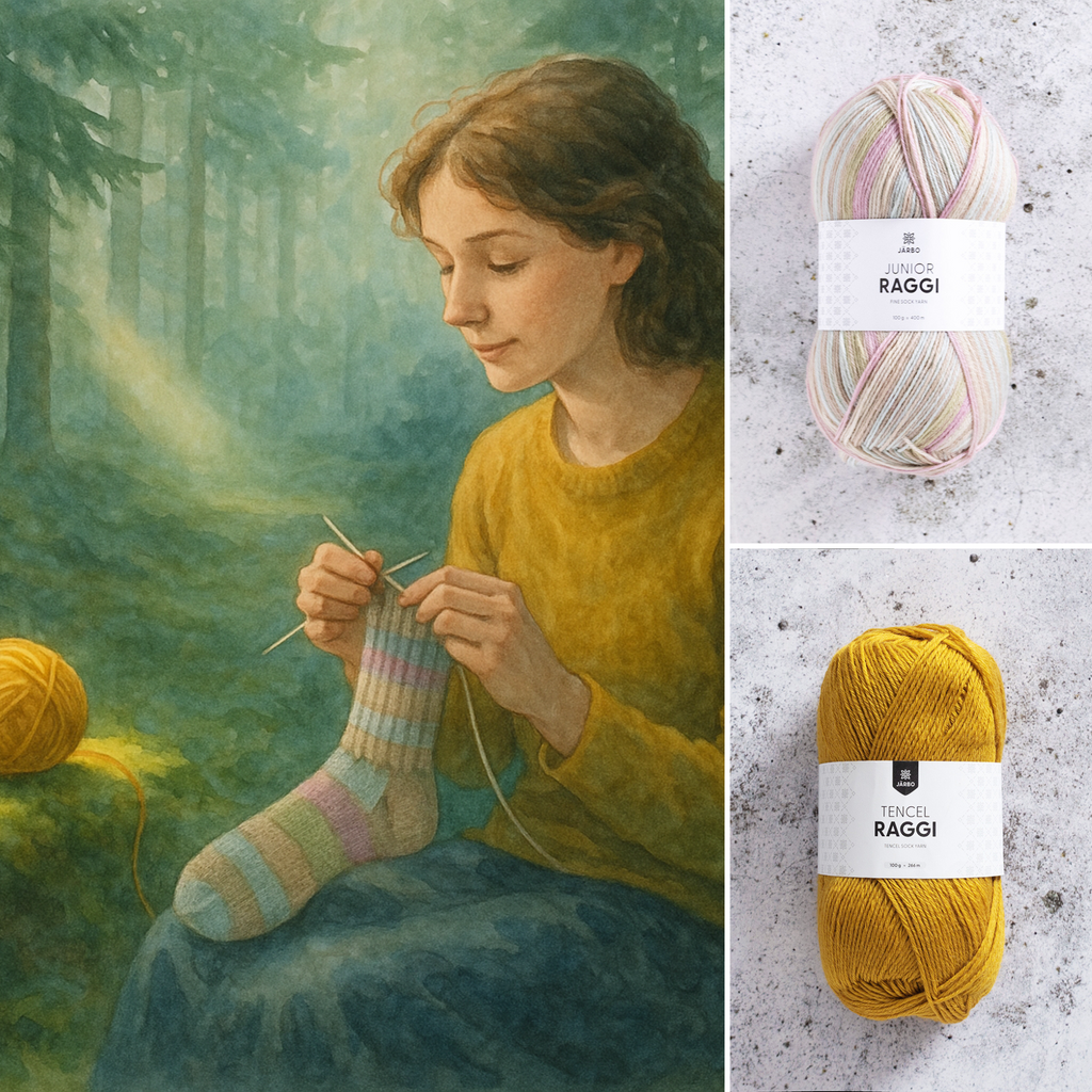 ソックヤーン2玉セレクション「北欧の彩り - 森のきらめき」