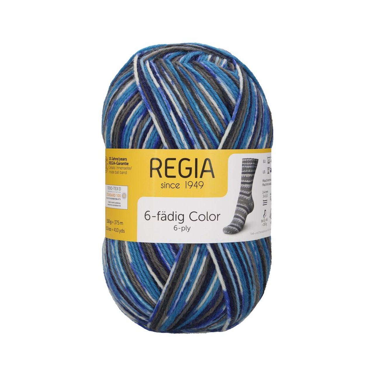 REGIA:レギア 6本撚りソックヤーン 段染め 150g