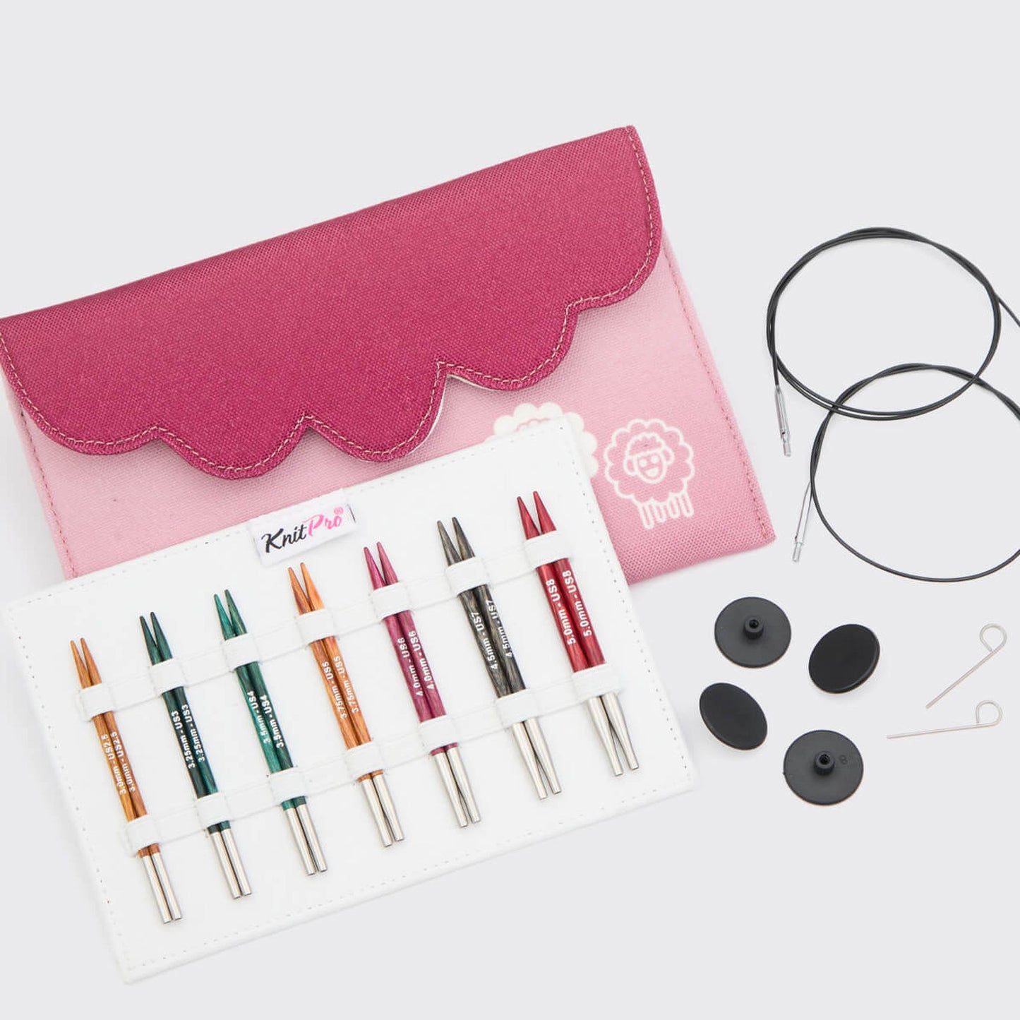 Knit Pro:ニットプロ 付け替え針セット ドリームズ (ショート針 x 7サイズ)【ミディ】