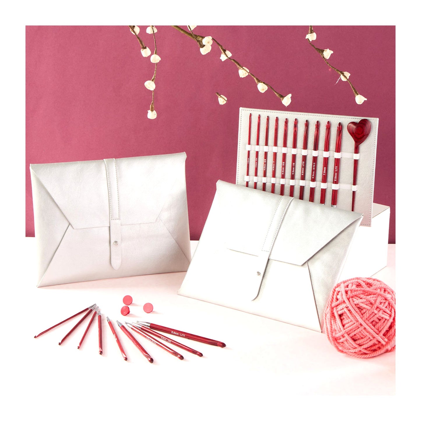 KnitPro:ニットプロ チュニジアンかぎ針セット アモーレ 10サイズ【限定生産品】