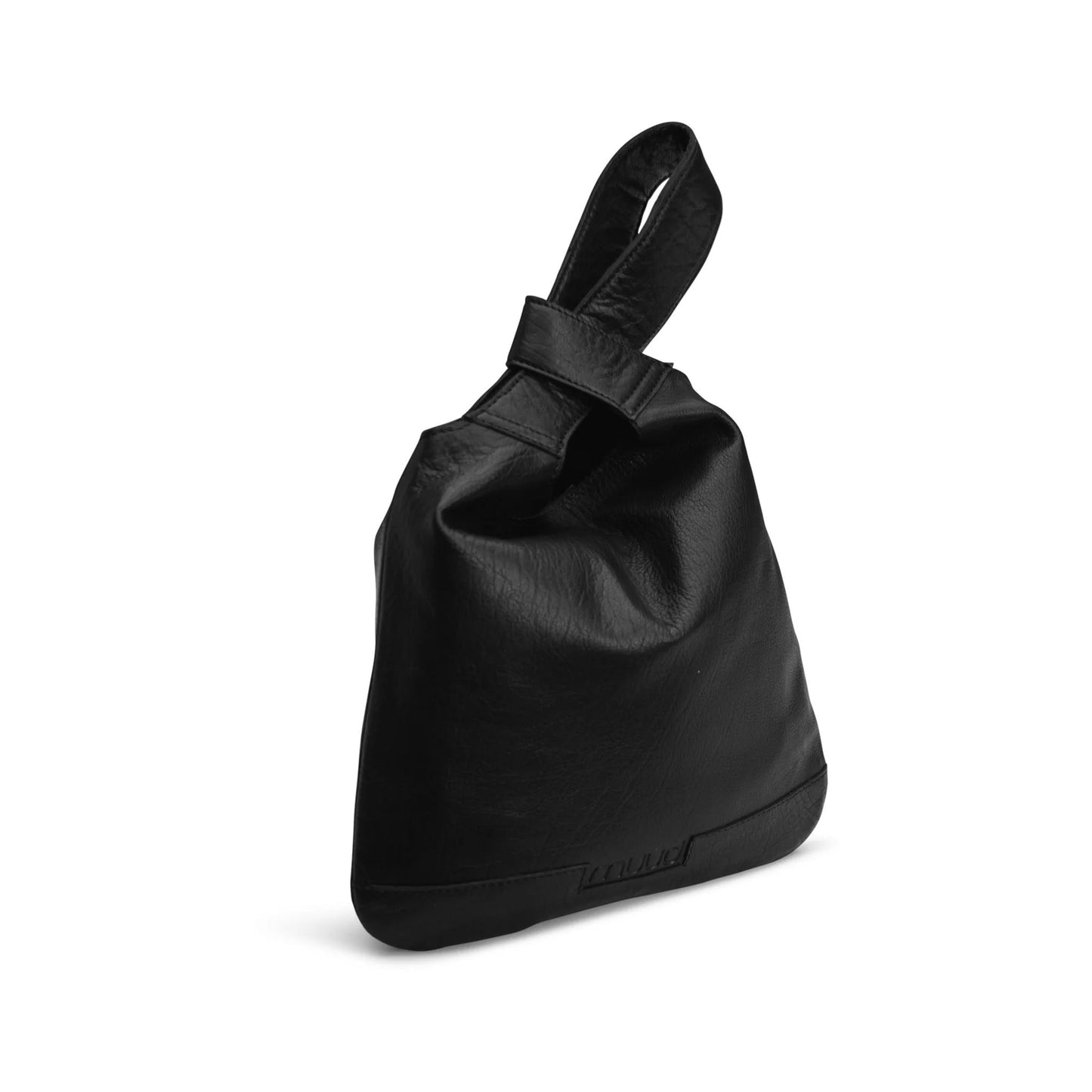 洗練と機能を纏うレザーノットバッグ|ジャナ|muud:ムー