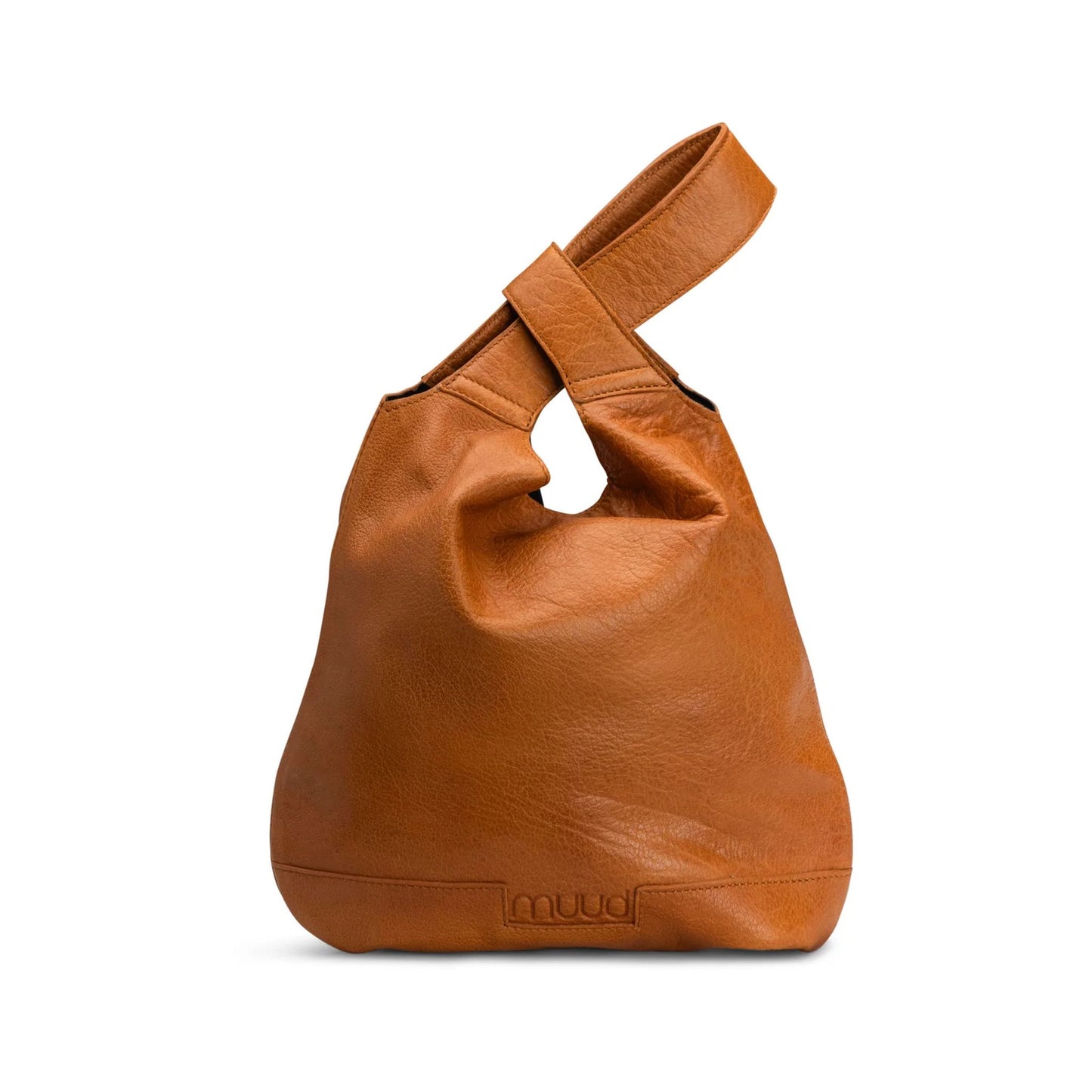 洗練と機能を纏うレザーノットバッグ|ジャナ|muud:ムー