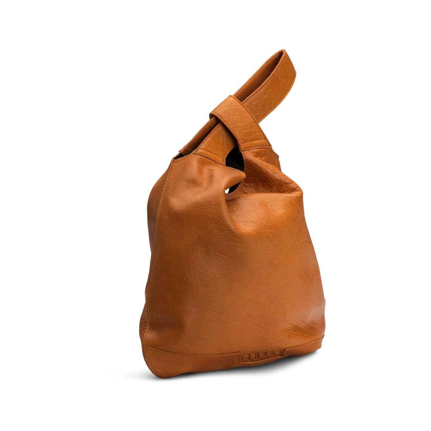 洗練と機能を纏うレザーノットバッグ|ジャナ|muud:ムー