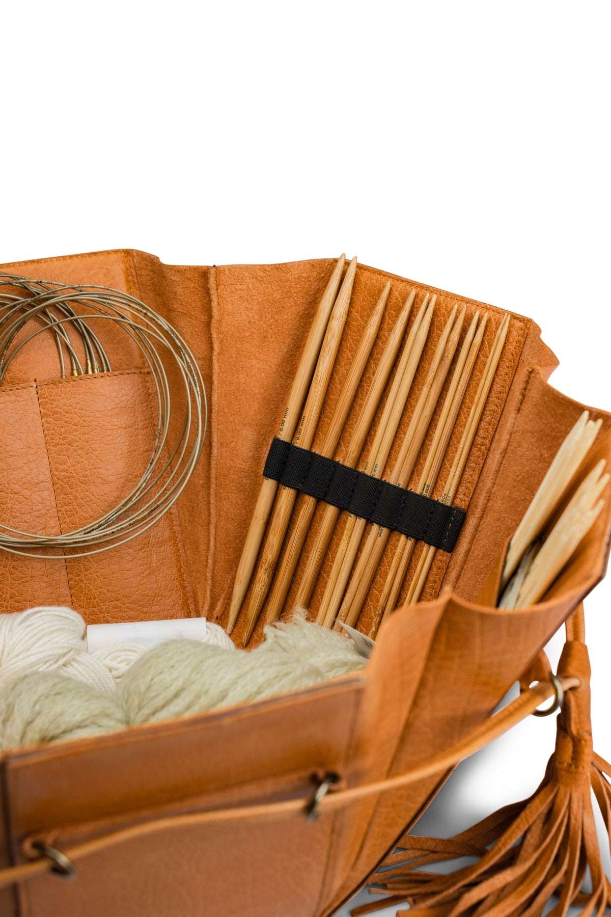 手作りレザーの大きな六角ボックス|エヴィータ XL|muud:ムー