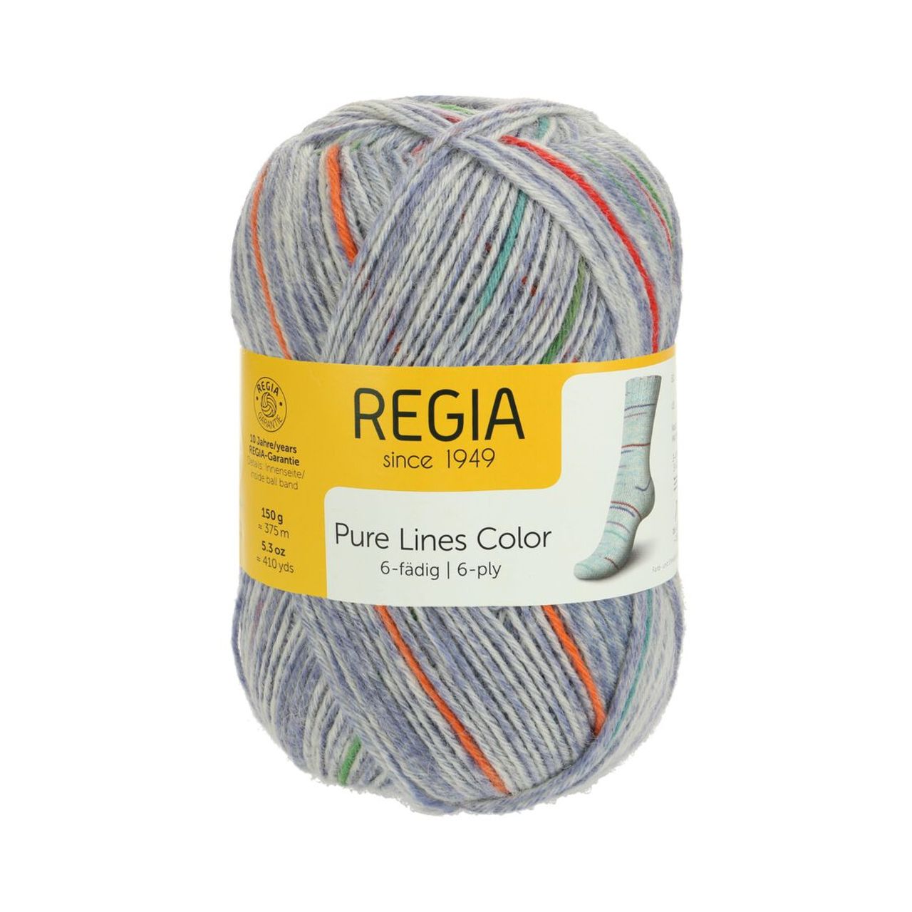 REGIA:レギア 6本撚りソックヤーン 段染め 150g