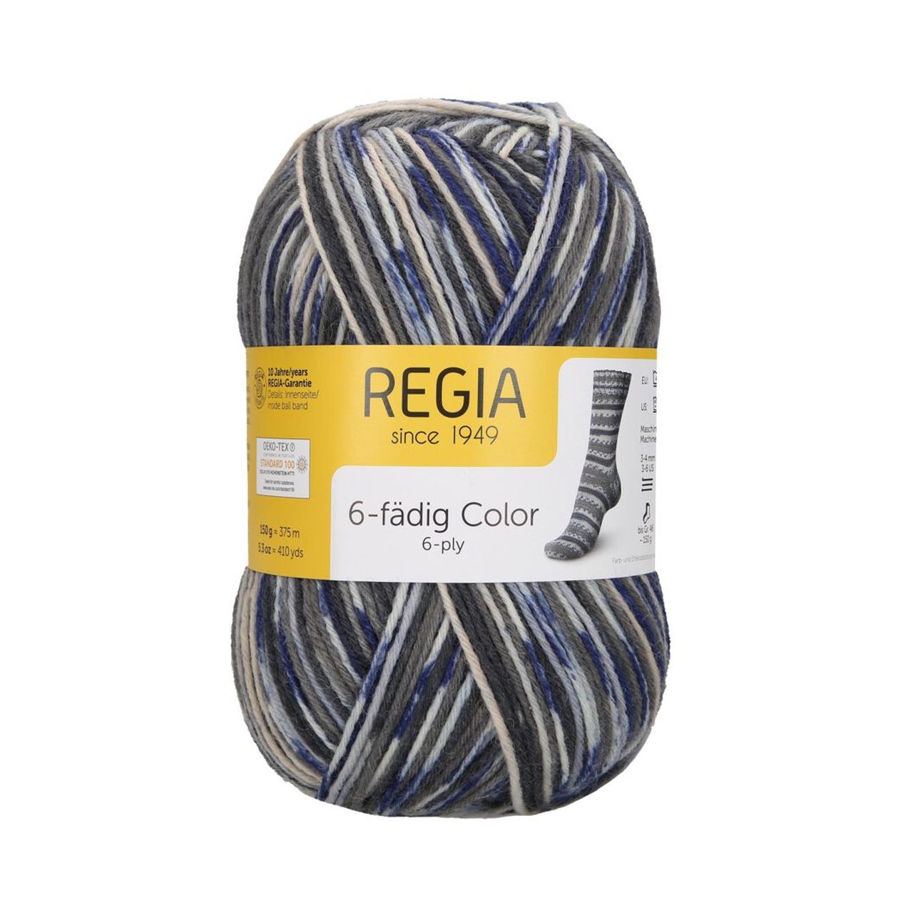 REGIA:レギア 6本撚りソックヤーン 段染め 150g