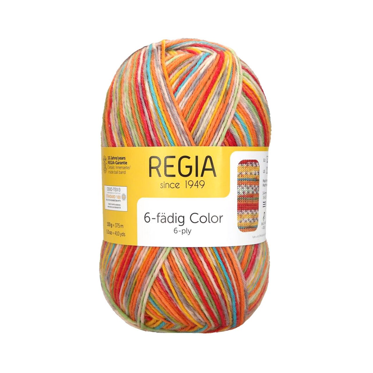 REGIA:レギア 6本撚りソックヤーン 段染め 150g