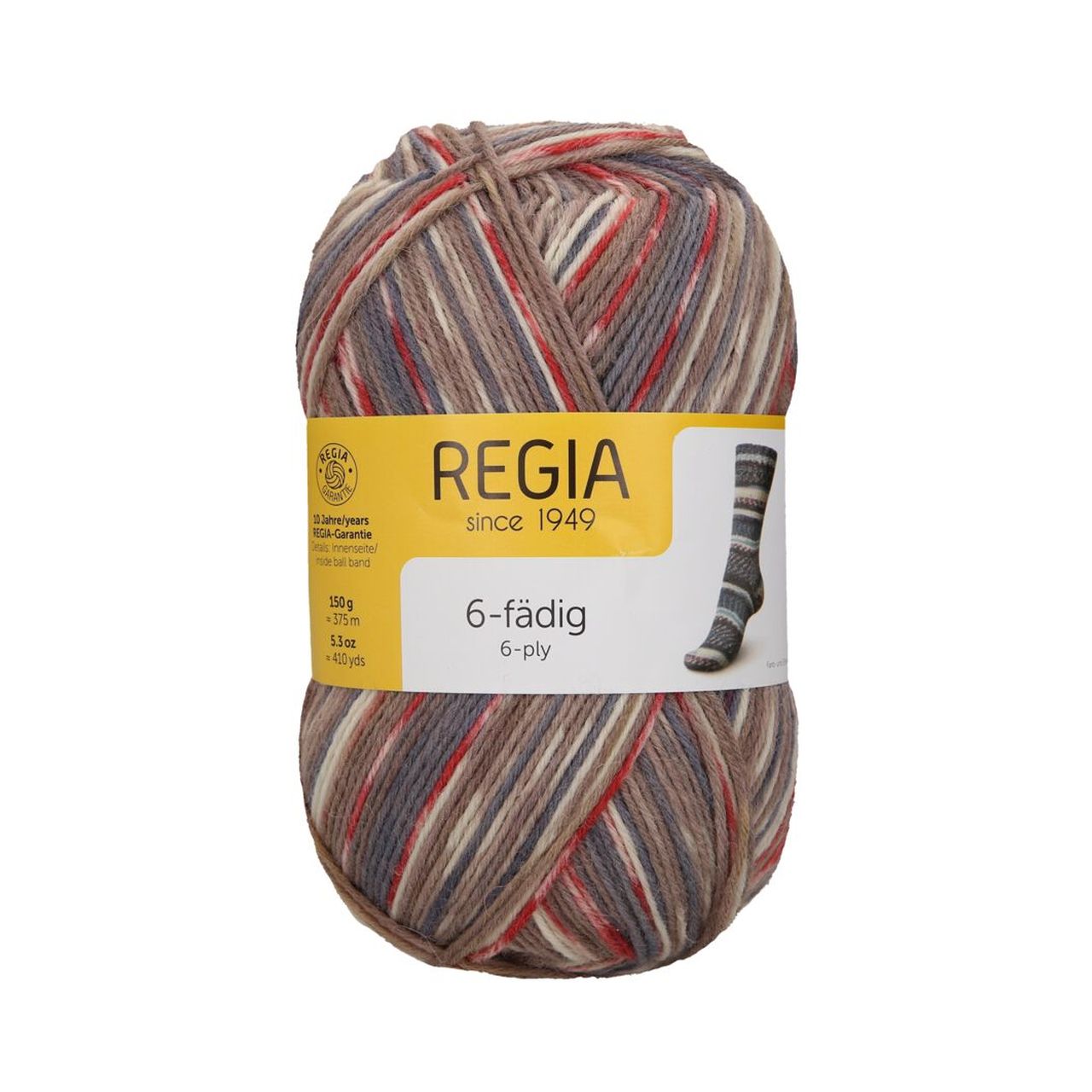 REGIA:レギア 6本撚りソックヤーン 段染め 150g