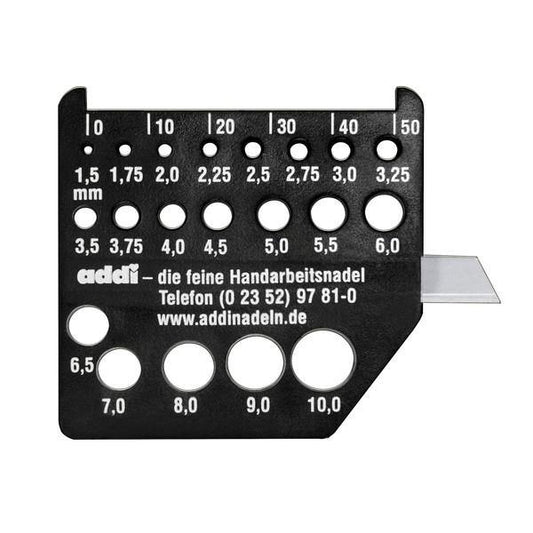 addi ニードルサイズメジャー(カッター付き) - なないろ毛糸