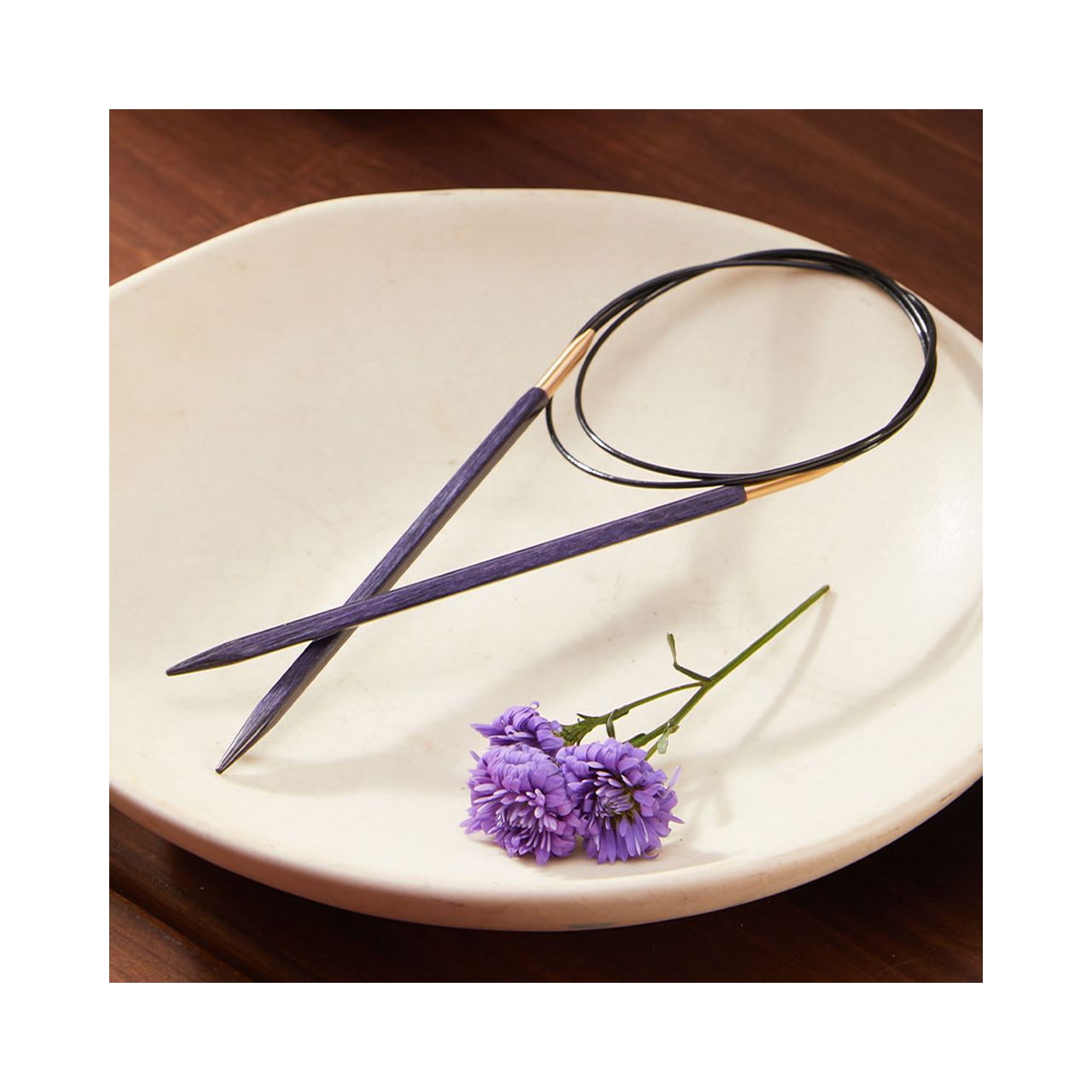 シックなラベンダーの快適輪針|ジャドール キュービックス 40-100 cm|KnitPro:ニットプロ