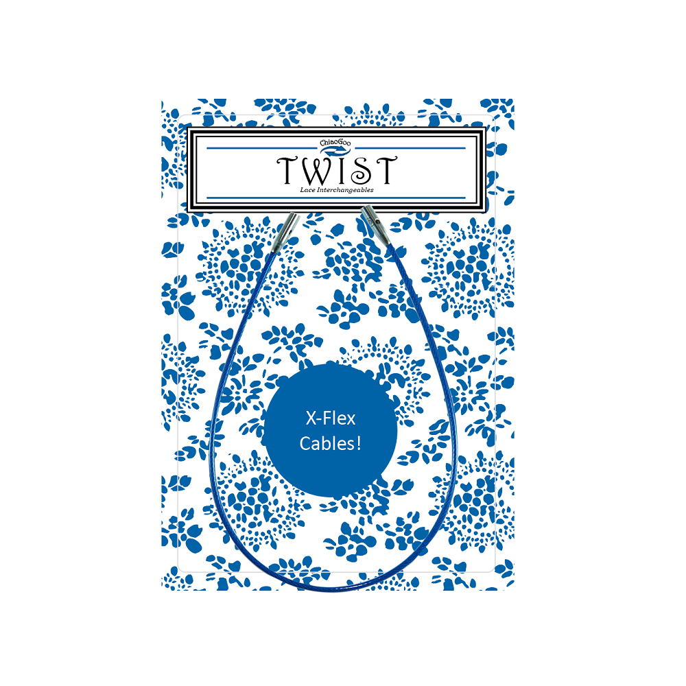 ChiaoGoo:チャオグー 付け替え針【スモール】しなやかなブルーケーブル 5cm-20cm