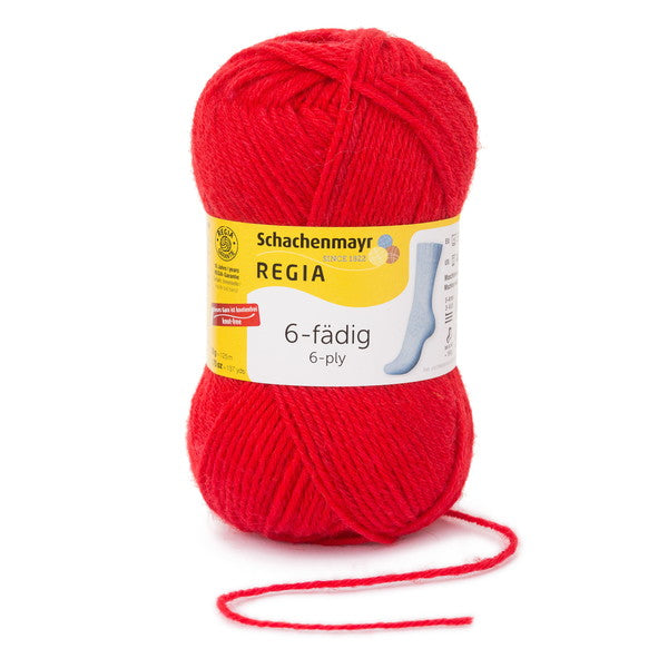 REGIA:レギア 6本撚りソックヤーン ユニ/単色 50g