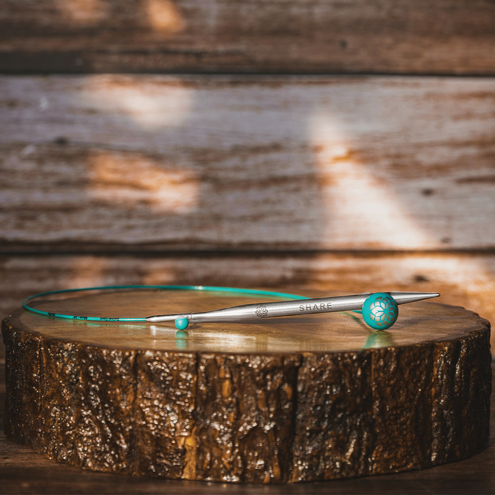 癖が付かない、ひすい色ケーブルの滑らかさ|【固定式】ひすい色 スチールケーブル 20cm-126cm|KnitPro:ニットプロ マインドフル 付け替え針