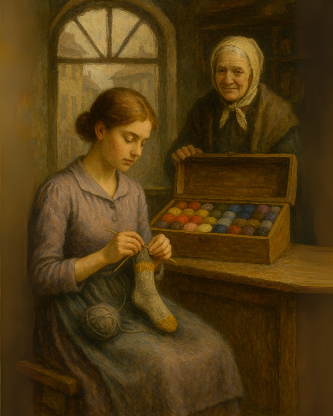 靴下の縁に添えた、たった2段の色が教えてくれたこと