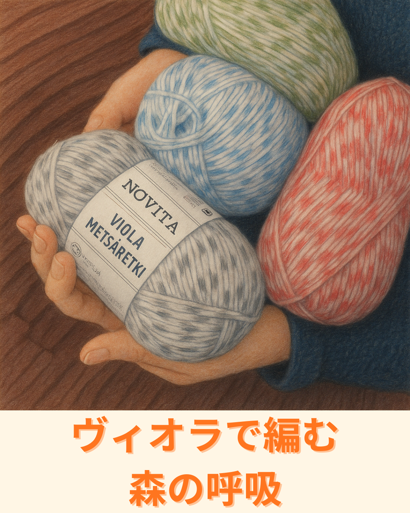 森の静けさを編むノヴィータ ヴィオラ Metsaretki｜北欧トーンの4本撚りソックヤーン
