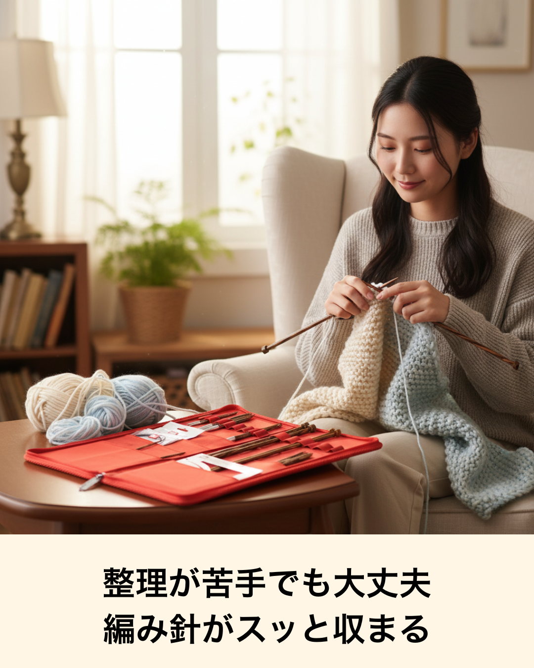 片付けが苦手でも自然に整う編み針ケース