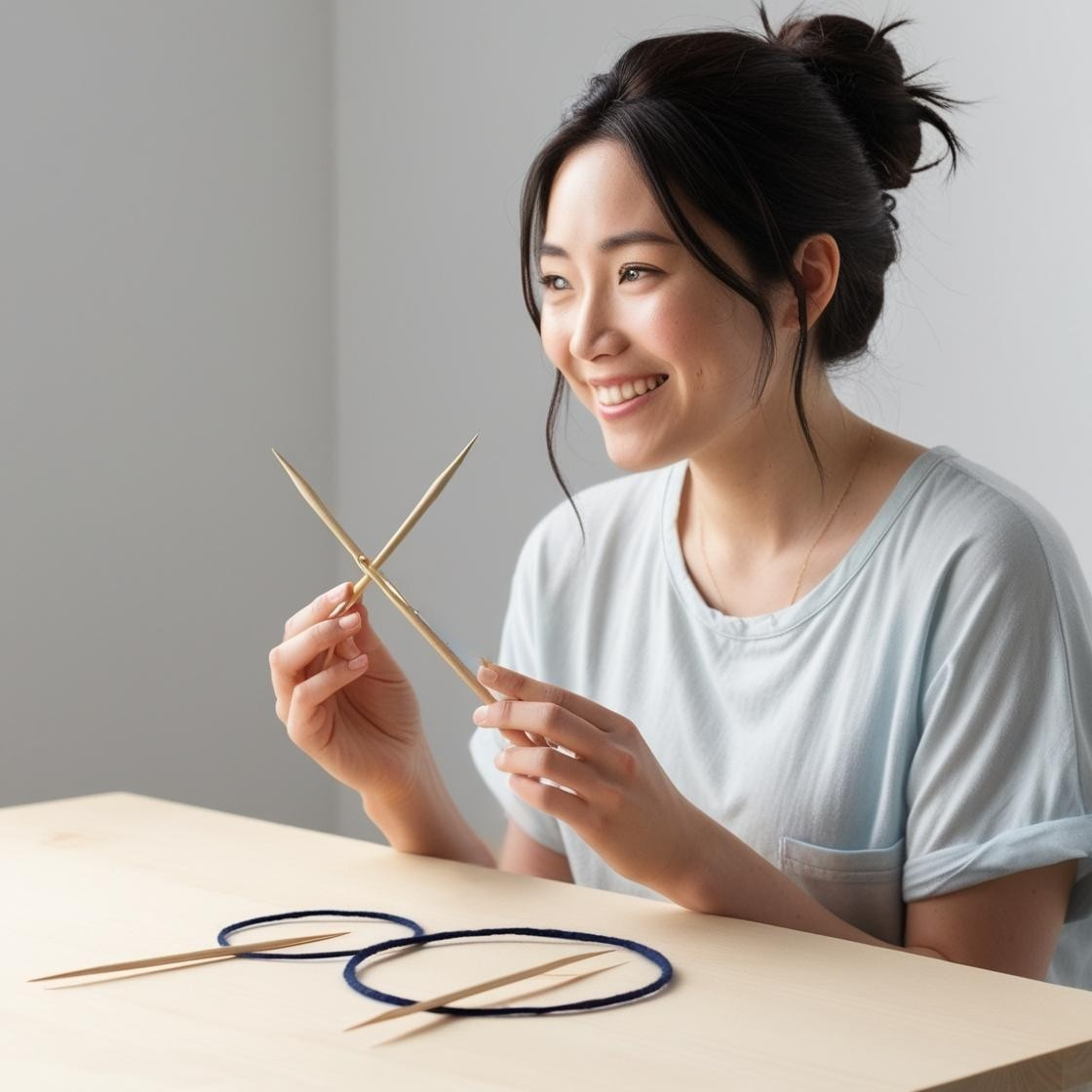 気分で選ぶコットンの針サイズ。ふわっと軽く、きゅっと整えて