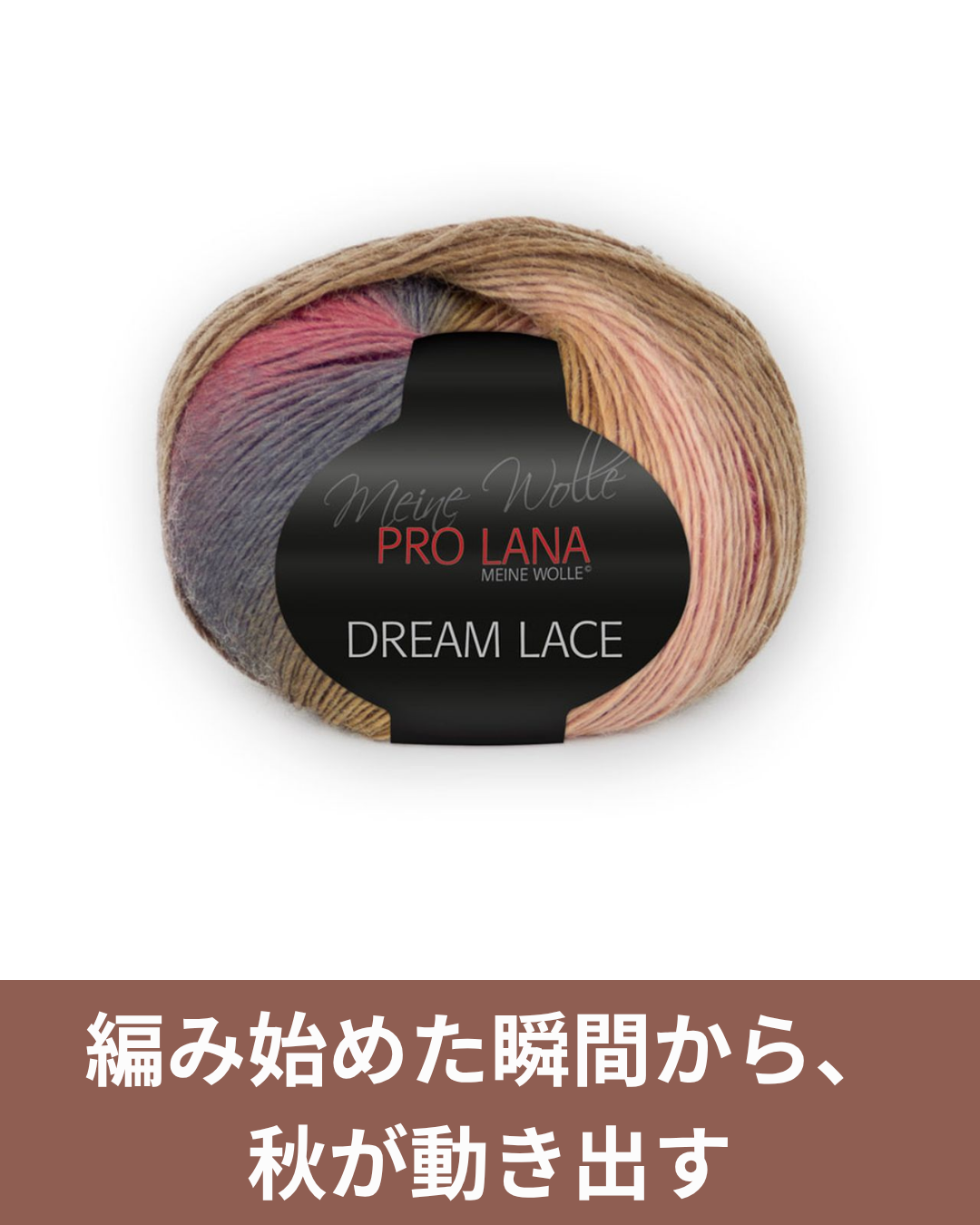 秋の編み物にぴったり。手元で色が変わるプロラナ ドリームレース