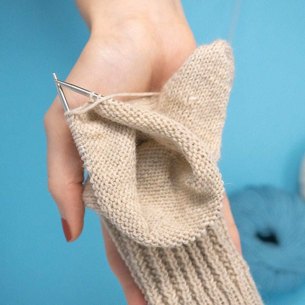 針を変えると、編む時間が変わる