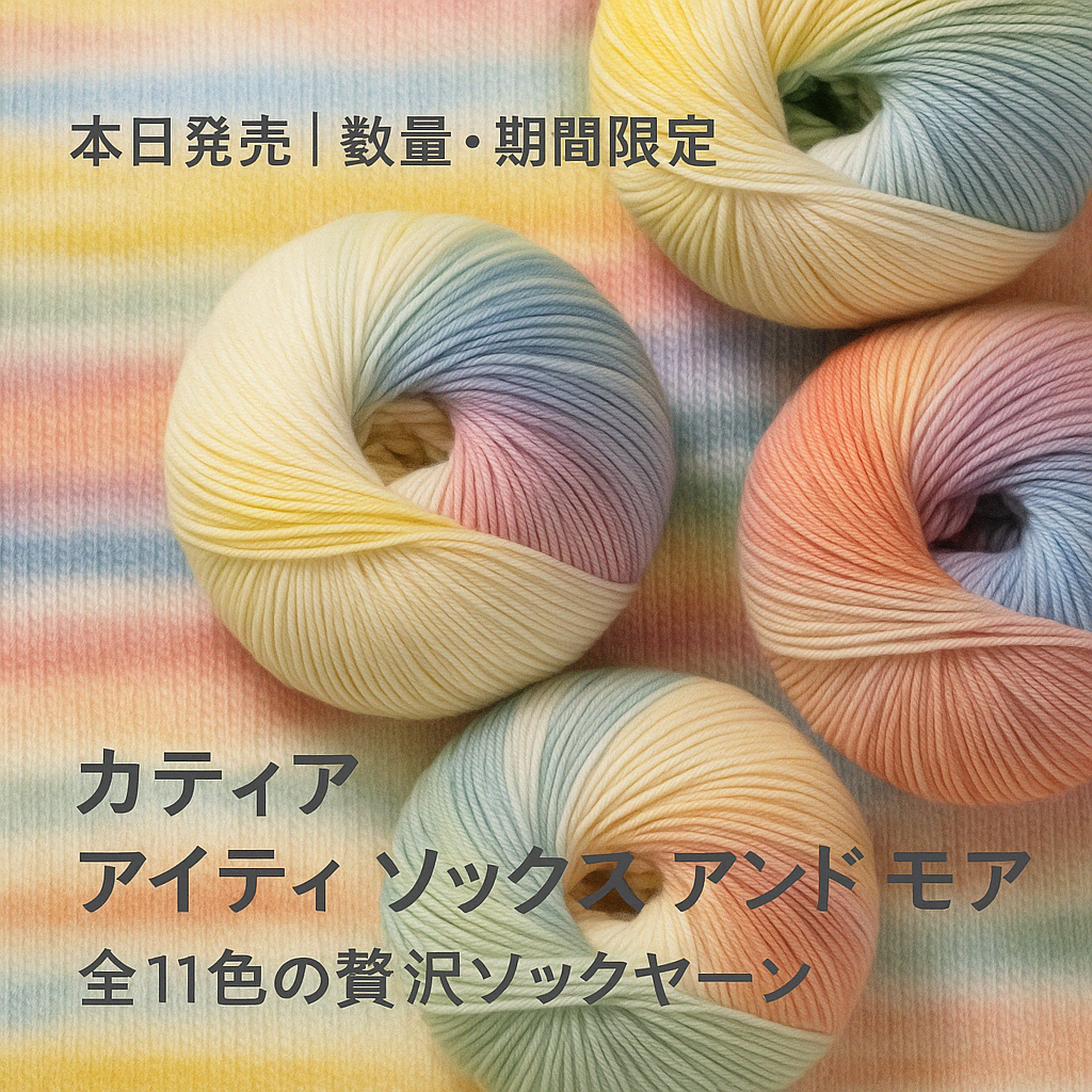 本日発売、3日間だけの特別なソックヤーンが入荷しました