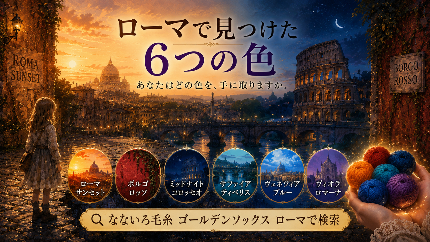 アリスが、ローマに迷い込んだ。——新商品「ゴールデンソックス ローマ」が届きました