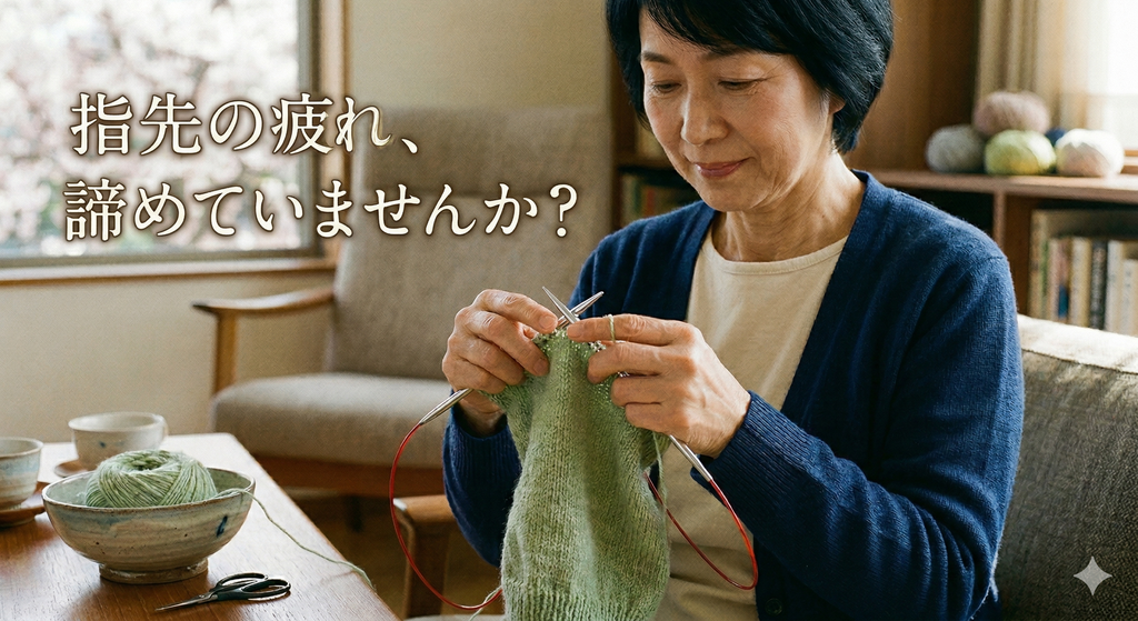 「もっと早く出会いたかった」指先のストレスが消える？50代からの編み物を劇的に変える“魔法の赤い輪針”