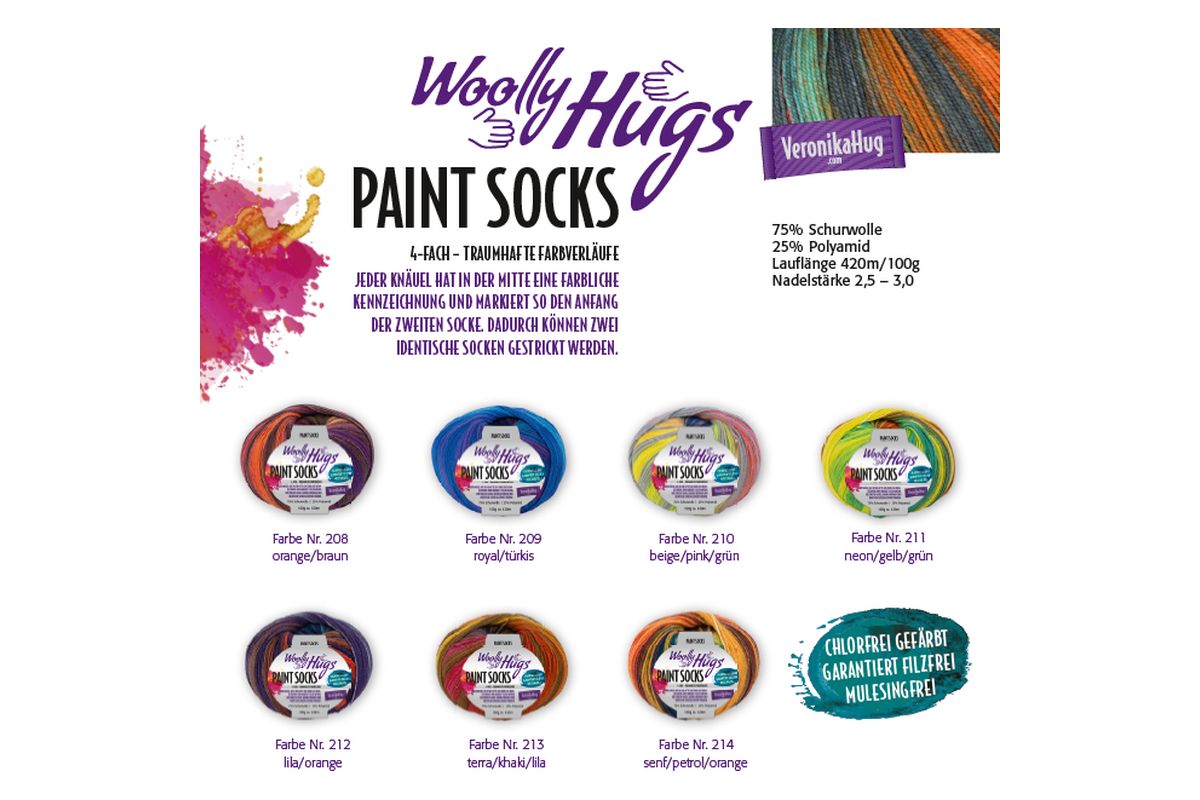 秋冬にぴったりの新色登場！ウーリーハグズ ペイントソックスで彩る編み物ライフ