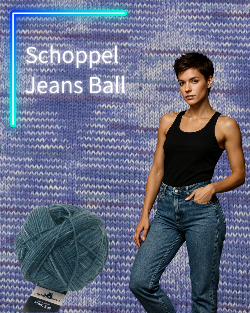 ジーンズ風に編める異色のソックヤーン ジーンズルック登場