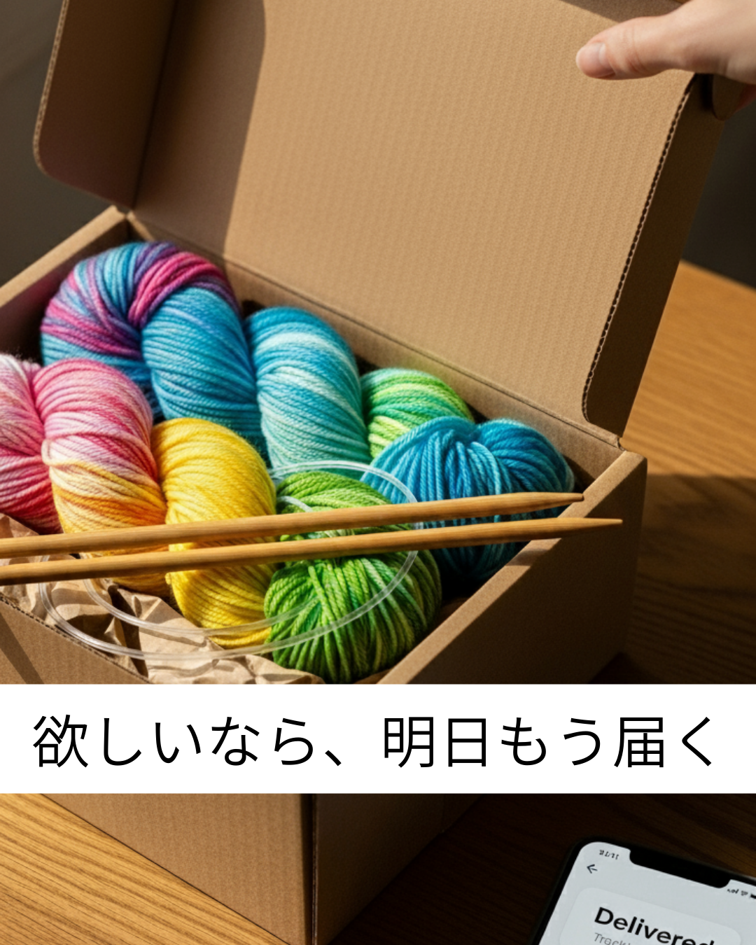 明日すぐ届く 在庫ありの毛糸と便利な道具をご紹介