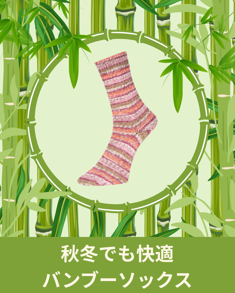 秋冬の足元を軽やかに プロラナ バンブー ソックスは在庫ありですぐ編めます