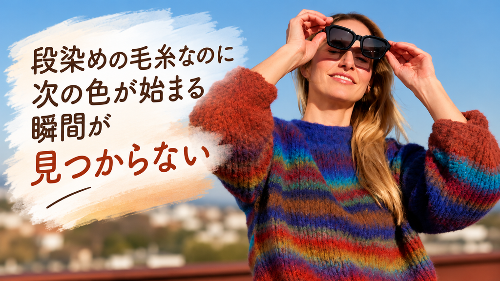 次の色はいつ始まった？境目が見えない段染め毛糸、プロラナ ピウマアルパカ
