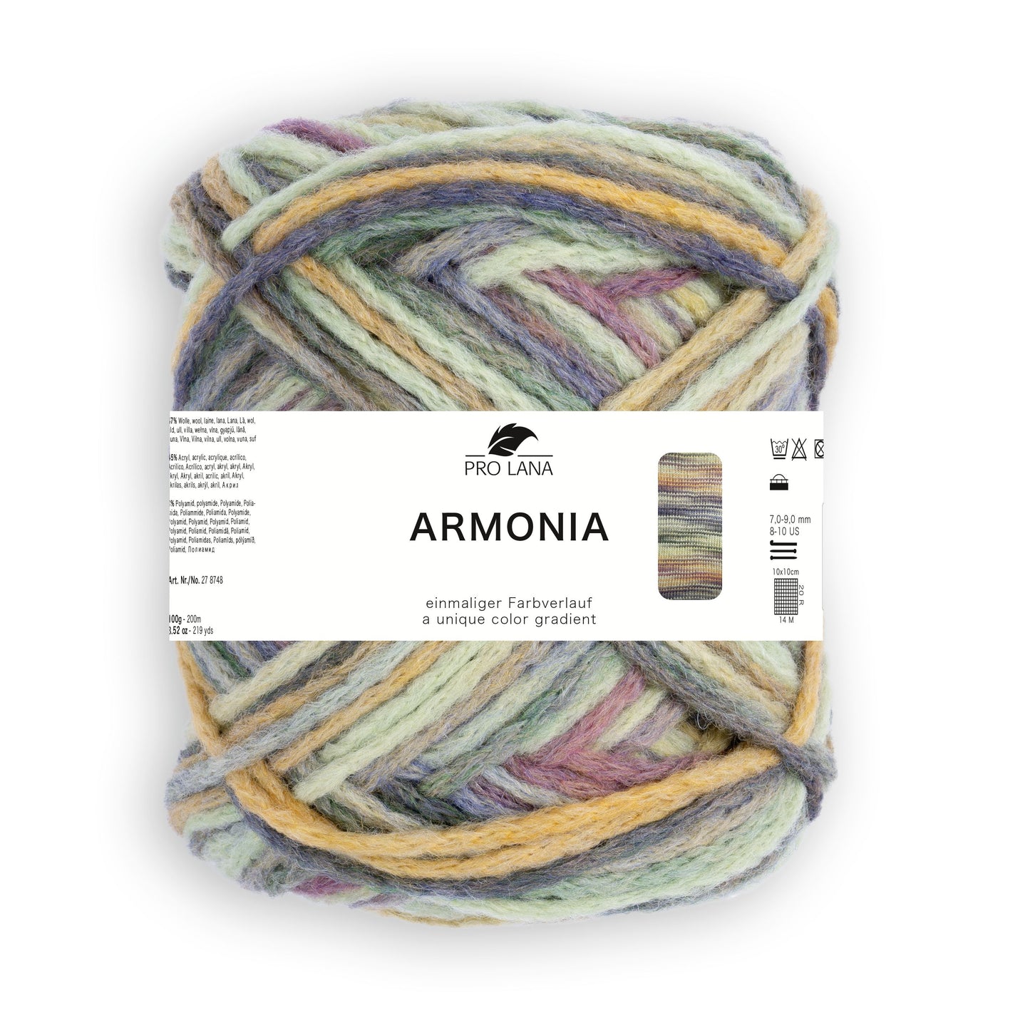 やさしい色の重なりを楽しむ段染め糸｜アルモニア｜Pro Lana：プロラナ