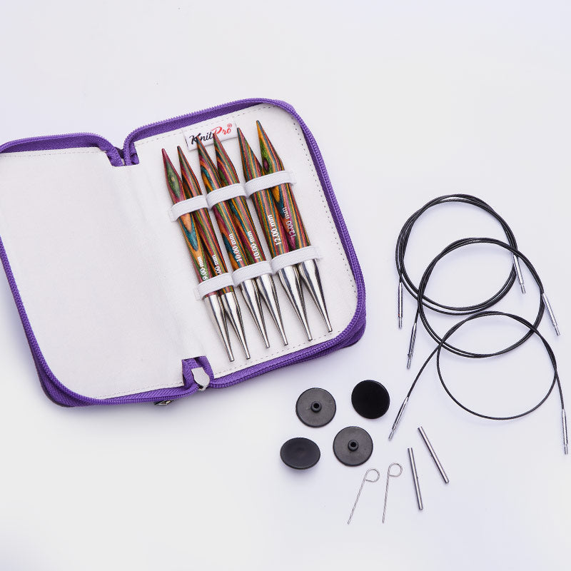 Knit Pro：ニットプロ 付け替え針セット シンフォニー (ロング/極太針 x 3サイズ)【チャンキー】