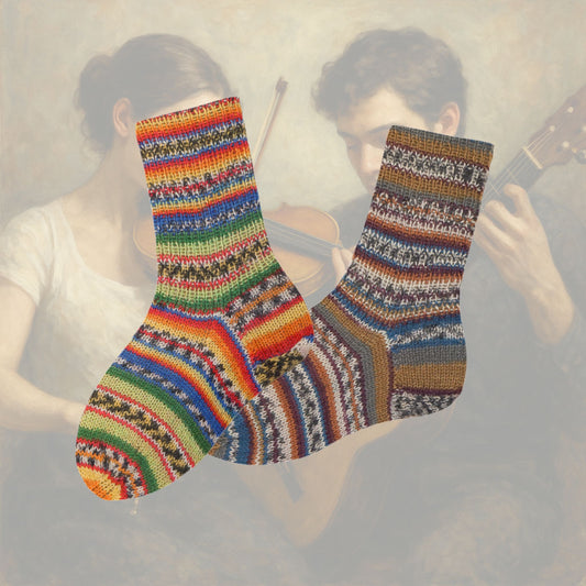 ソックヤーン2玉セレクション「彩りと静けさの二重奏」