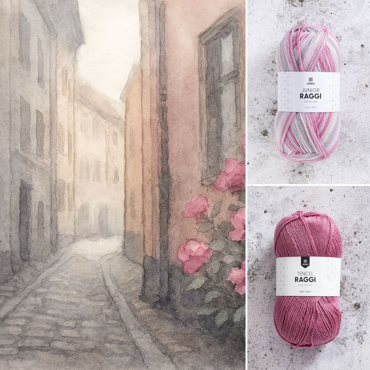 ソックヤーン2玉セレクション「北欧の彩り - 花咲く小径」