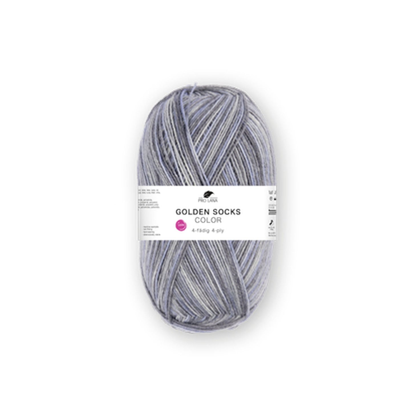 静かなグレーに青みが宿る大人のソックヤーン｜ゴールデンソックス カラー 4ply 72 シリーズ｜Pro Lana：プロラナ