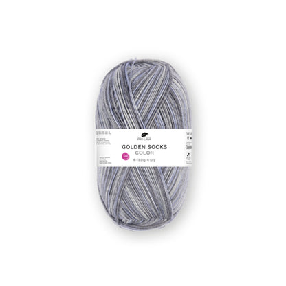 静かなグレーに青みが宿る大人のソックヤーン｜ゴールデンソックス カラー 4ply 72 シリーズ｜Pro Lana：プロラナ