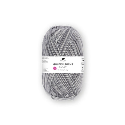 静かなグレーに青みが宿る大人のソックヤーン｜ゴールデンソックス カラー 4ply 72 シリーズ｜Pro Lana：プロラナ