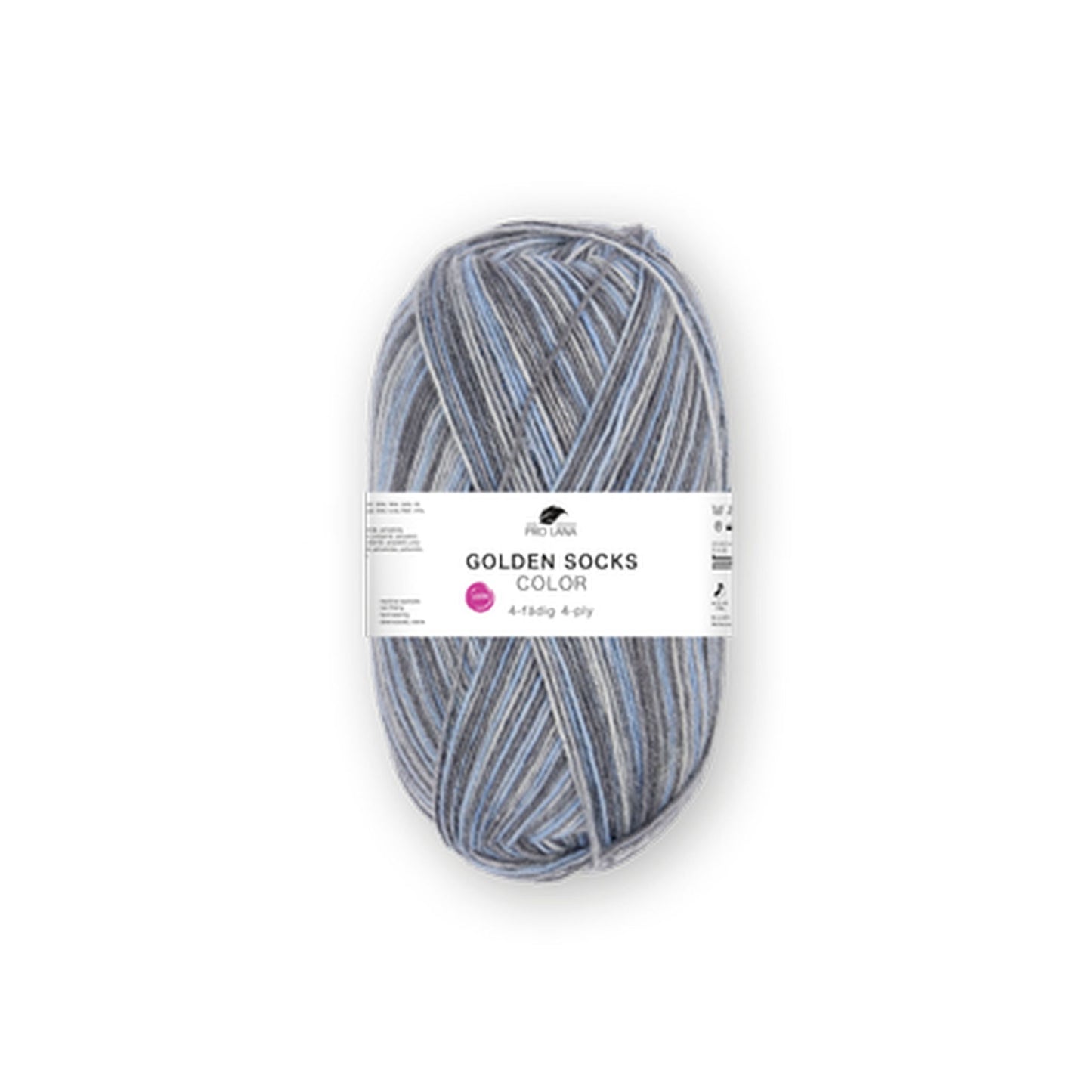 静かなグレーに青みが宿る大人のソックヤーン｜ゴールデンソックス カラー 4ply 72 シリーズ｜Pro Lana：プロラナ