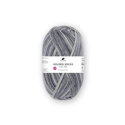 静かなグレーに青みが宿る大人のソックヤーン｜ゴールデンソックス カラー 4ply 72 シリーズ｜Pro Lana：プロラナ