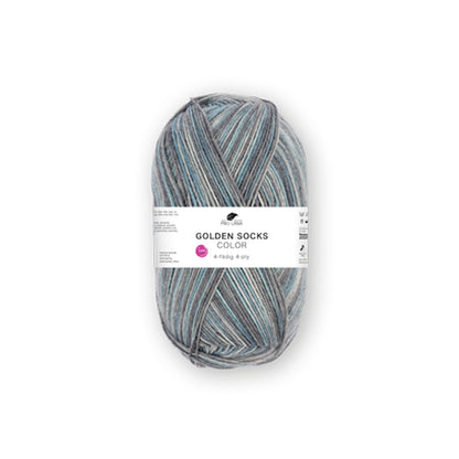 静かなグレーに青みが宿る大人のソックヤーン｜ゴールデンソックス カラー 4ply 72 シリーズ｜Pro Lana：プロラナ