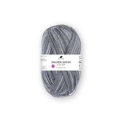 静かなグレーに青みが宿る大人のソックヤーン｜ゴールデンソックス カラー 4ply 72 シリーズ｜Pro Lana：プロラナ
